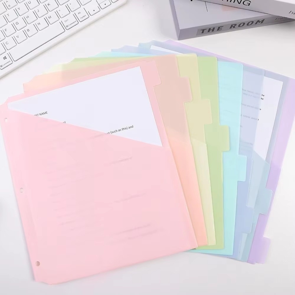 Tab Divider A4 - Dayanıklı Plastik Bölücüler, Yazılabilir ve Silinebilir