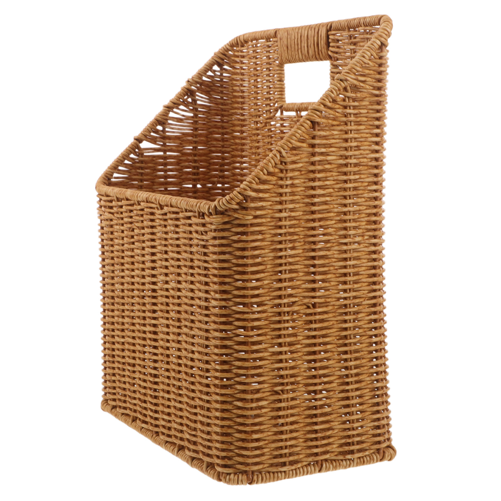 Magazine Holder Rack - Sentetik Taklit Rattan Dokuma Duvar Sepeti