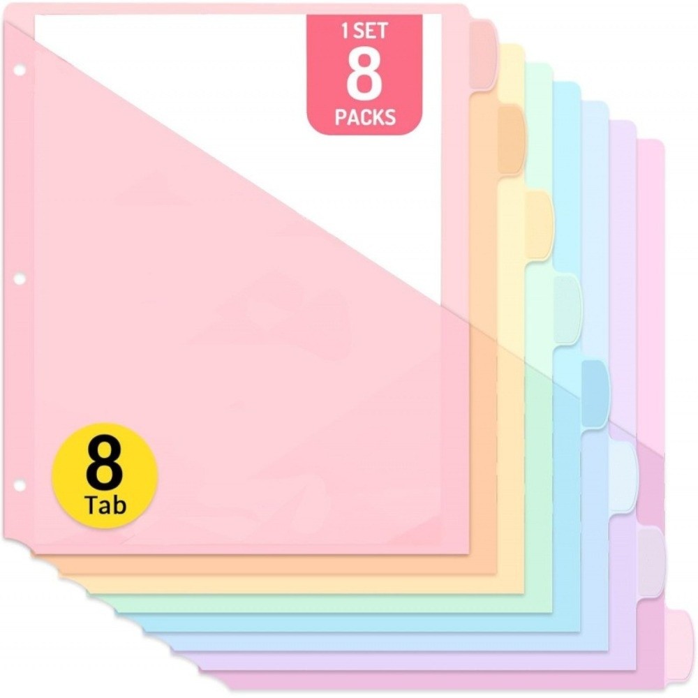 8 adet A4 Pastel Klasör Bölücü - Tab Divider A4 incelemesi ve fiyatı